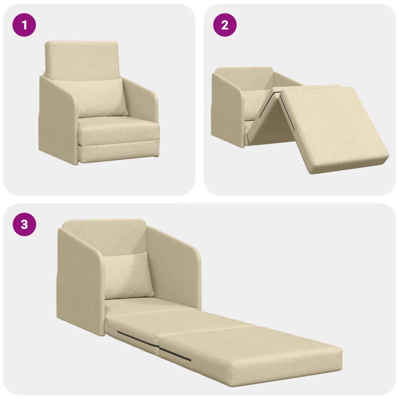 Sofa lova Kreminė 65 x 80 x 83 cm audinys