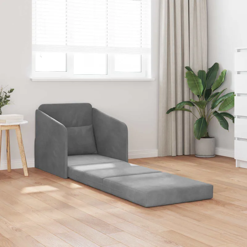 Sofa lova Tamsiai pilka 65 x 80 x 83 cm Aksomas