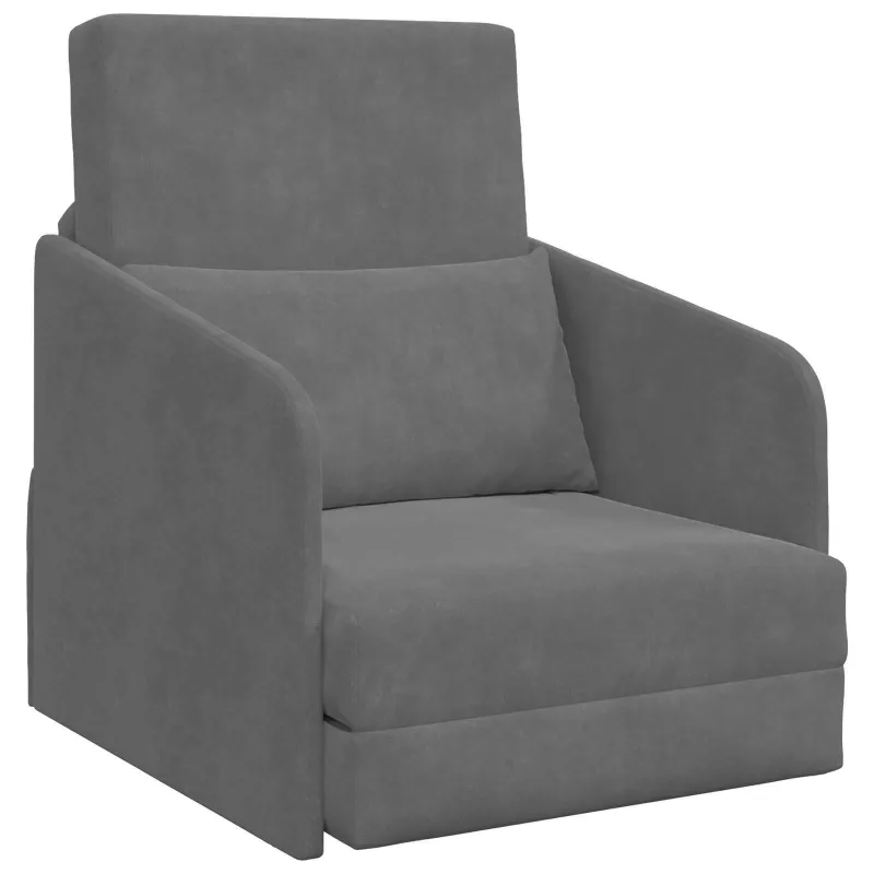 Sofa lova Tamsiai pilka 65 x 80 x 83 cm Aksomas