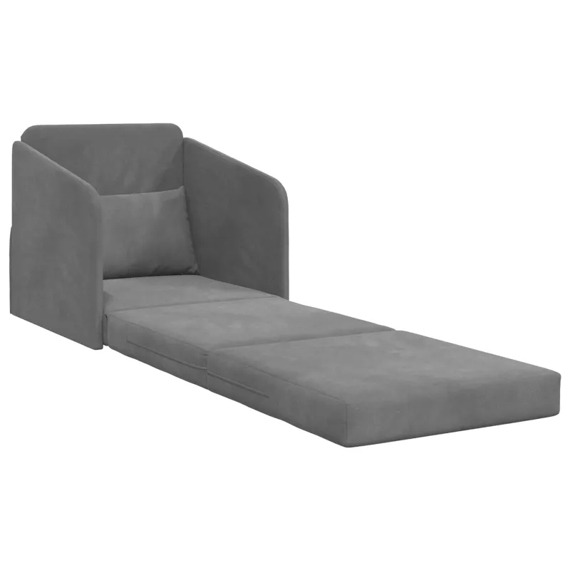 Sofa lova Tamsiai pilka 65 x 80 x 83 cm Aksomas