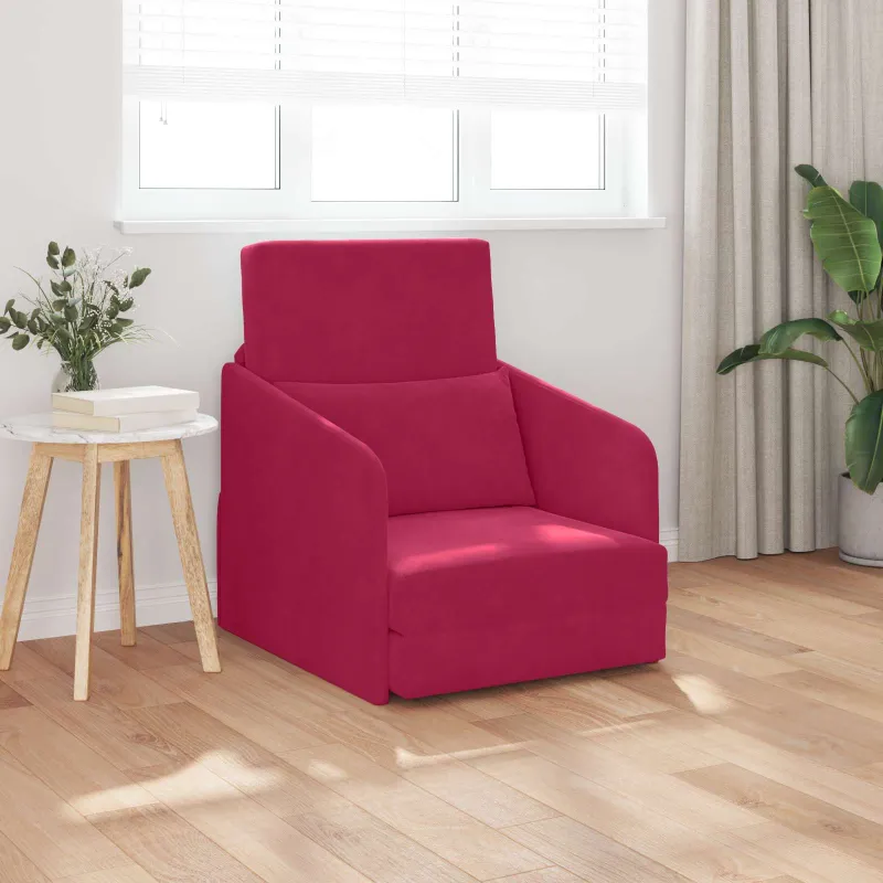 Sofa lova Vyno raudona 65 x 80 x 83 cm Aksomas