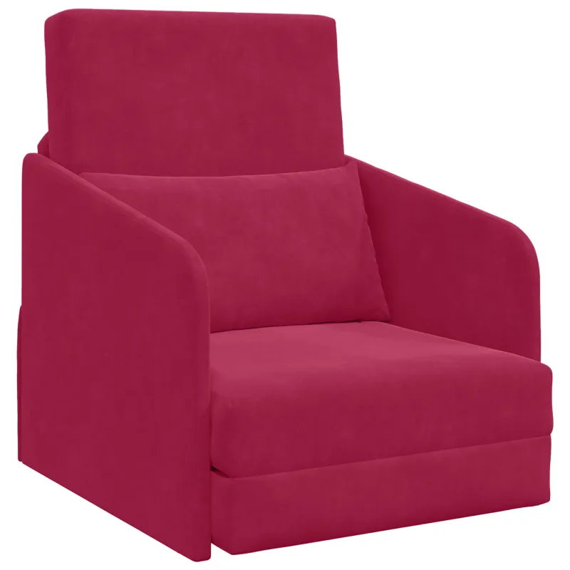 Sofa lova Vyno raudona 65 x 80 x 83 cm Aksomas