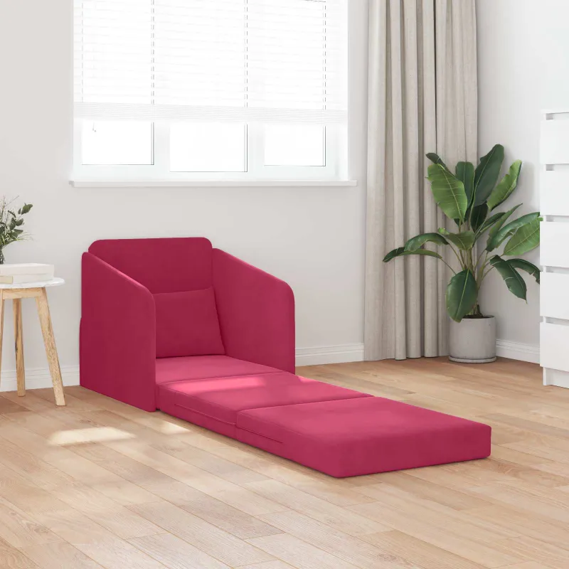 Sofa lova Vyno raudona 65 x 80 x 83 cm Aksomas