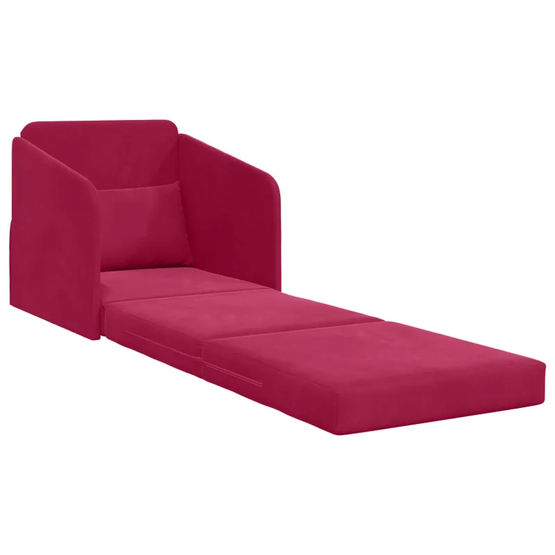 Sofa lova Vyno raudona 65 x 80 x 83 cm Aksomas