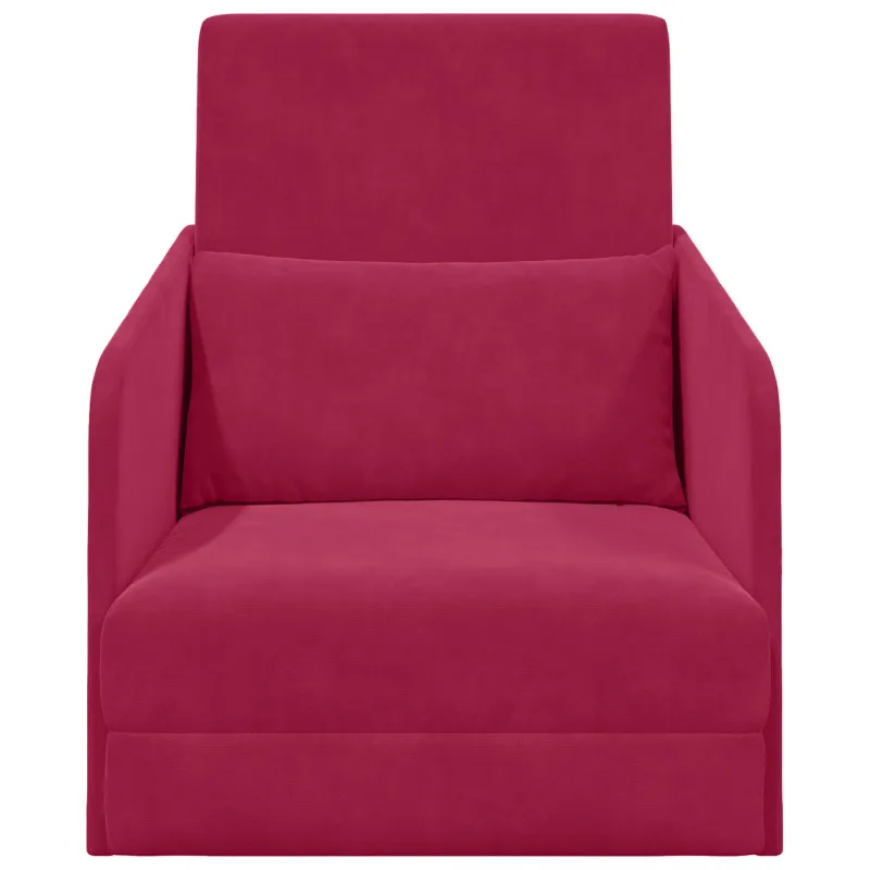 Sofa lova Vyno raudona 65 x 80 x 83 cm Aksomas