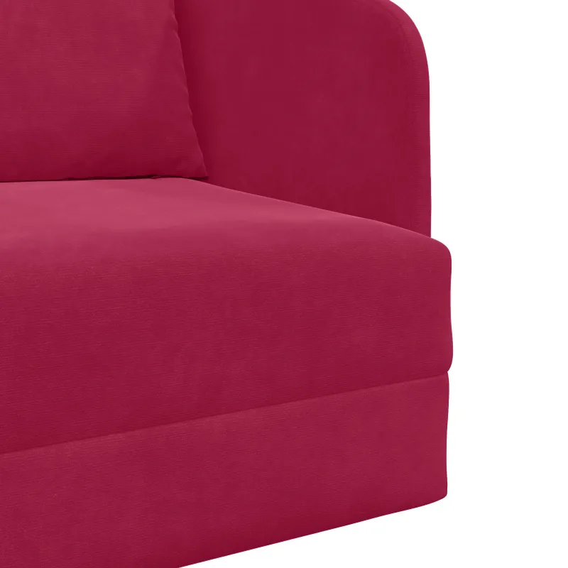 Sofa lova Vyno raudona 65 x 80 x 83 cm Aksomas