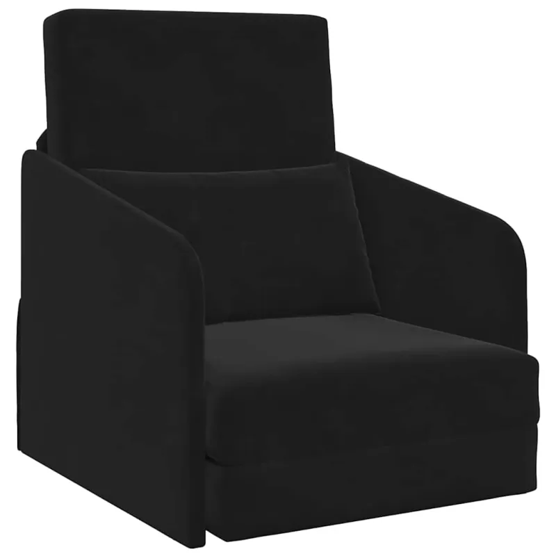 Sofa lova Juoda 65 x 80 x 83 cm Aksomas