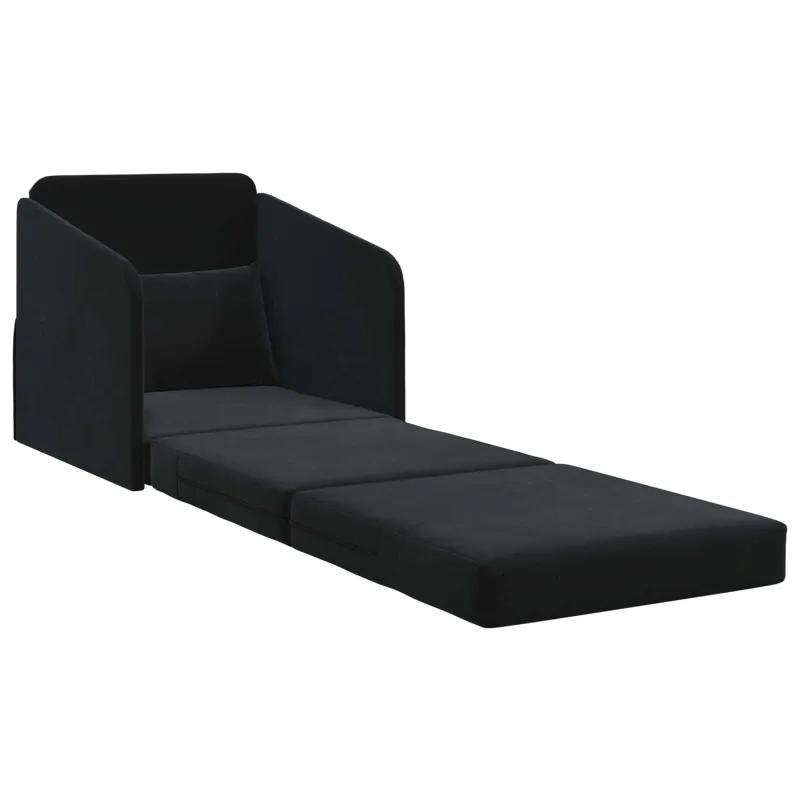 Sofa lova Juoda 65 x 80 x 83 cm Aksomas
