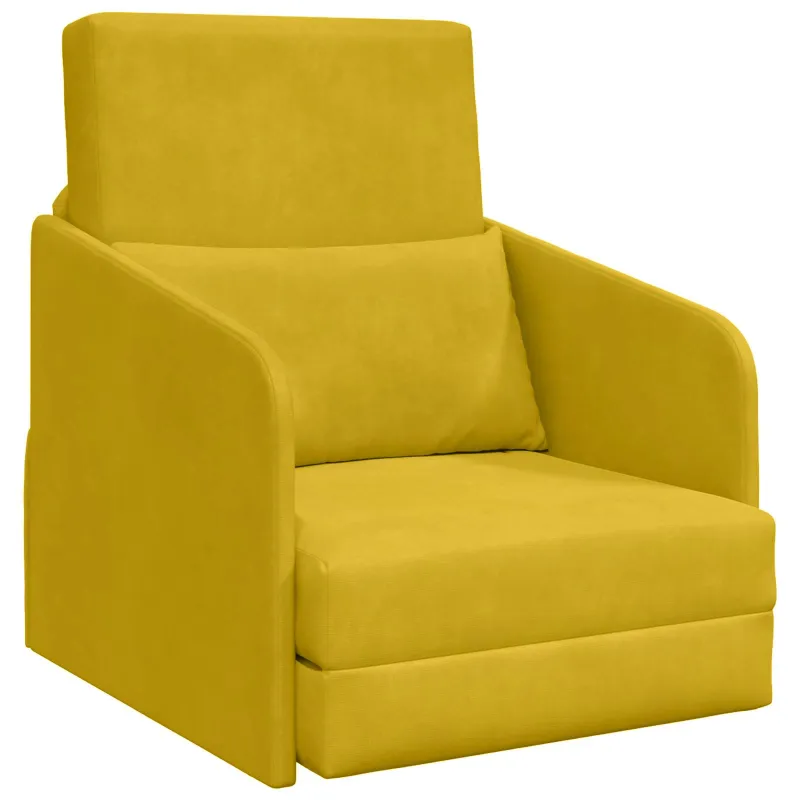 Sofa lova Geltona 65 x 80 x 83 cm Aksomas