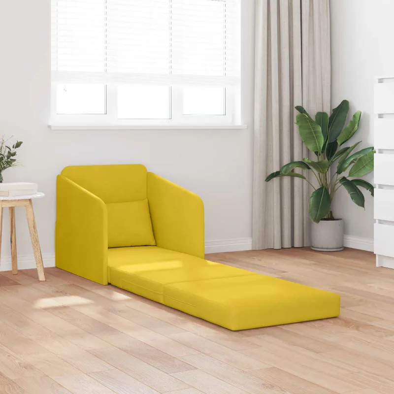 Sofa lova Geltona 65 x 80 x 83 cm Aksomas