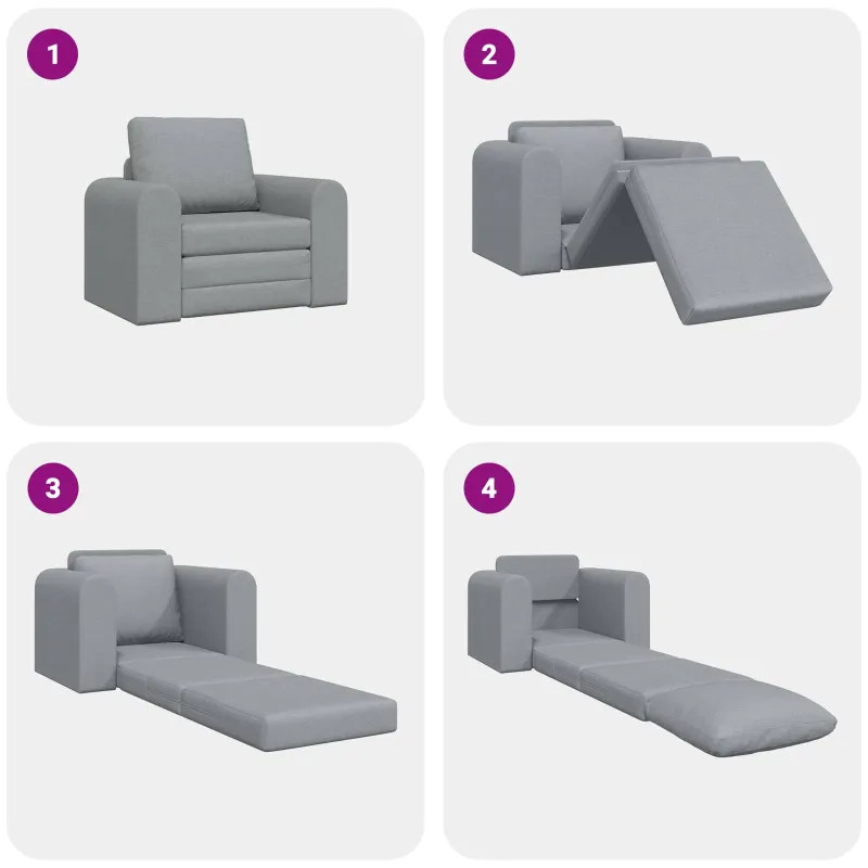 Sofa lova Šviesiai pilka 98 x 71 x 83 cm audinys