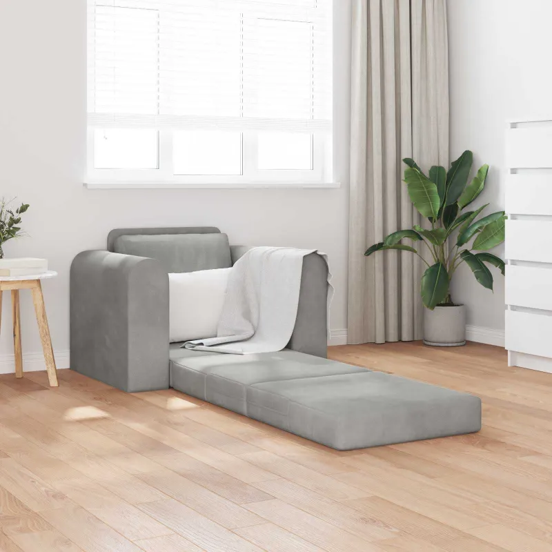 Sofa lova Šviesiai pilka 98 x 71 x 83 cm Aksomas