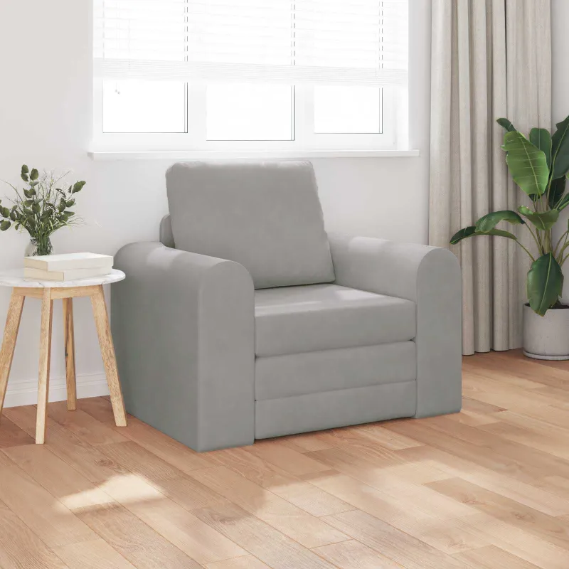Sofa lova Šviesiai pilka 98 x 71 x 83 cm Aksomas