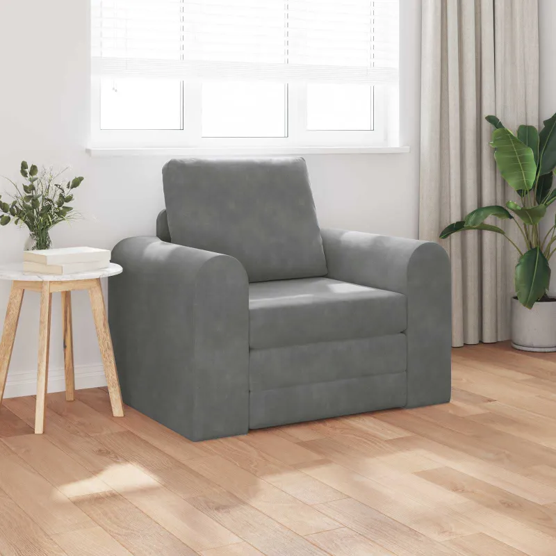 Sofa lova Tamsiai pilka 98 x 71 x 83 cm Aksomas