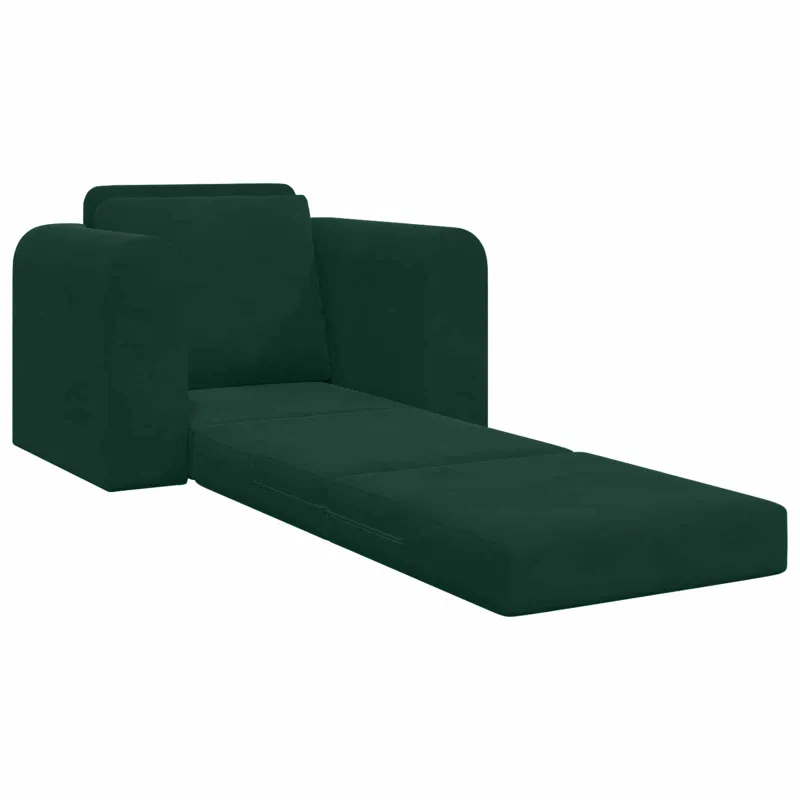 Sofa lova Tamsiai žalia 98 x 71 x 83 cm Aksomas