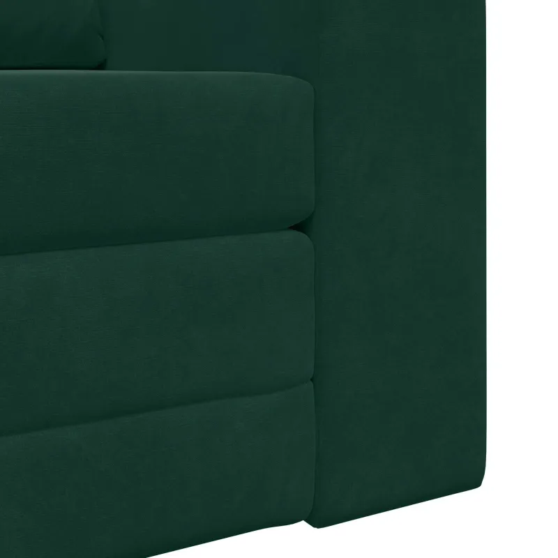 Sofa lova Tamsiai žalia 98 x 71 x 83 cm Aksomas