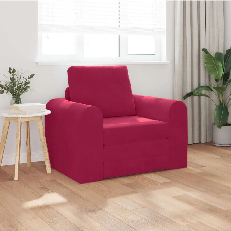 Sofa lova Vyno raudona 98 x 71 x 83 cm Aksomas