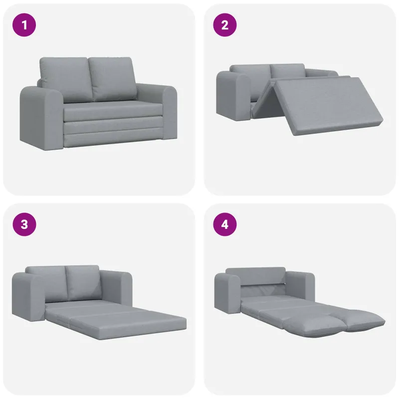 Sofa lova 60cm Šviesiai pilka audinys