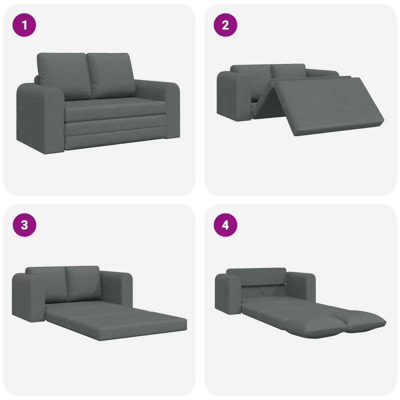Sofa lova 60cm Tamsiai pilka audinys