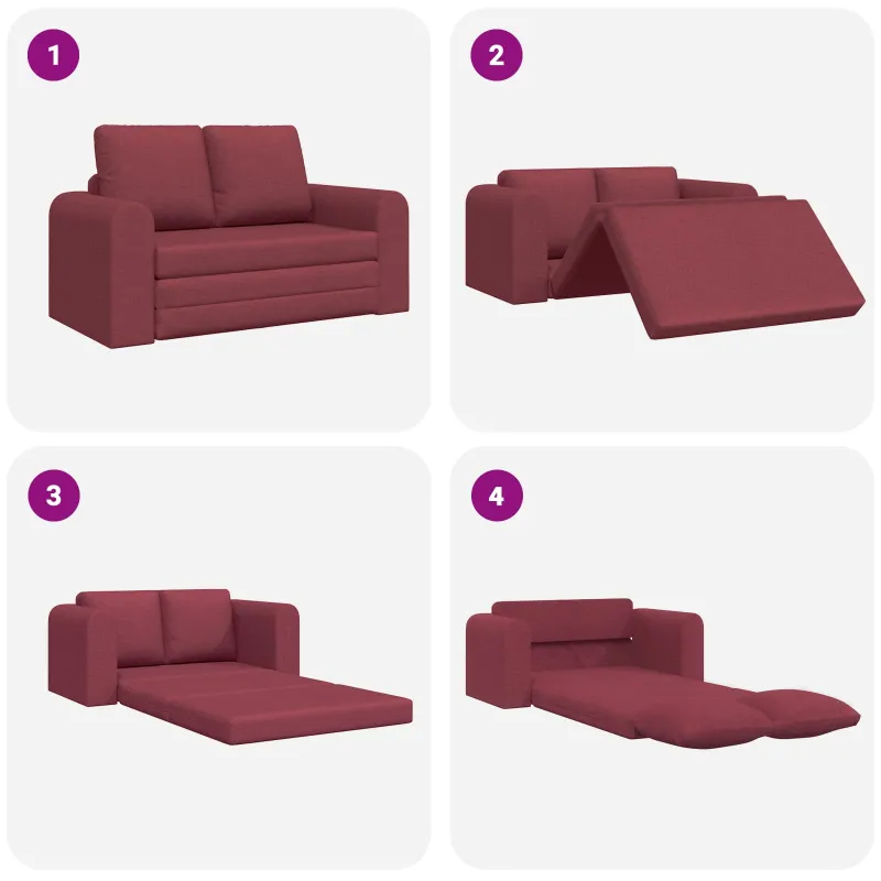 Sofa lova 60cm Vyno raudona audinys