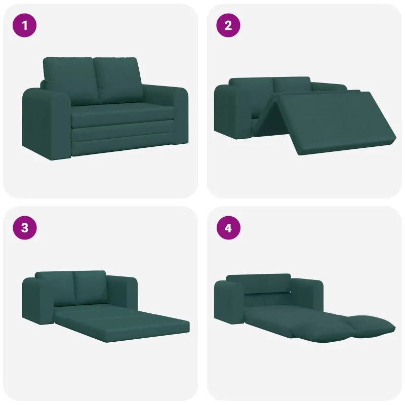 Sofa lova 60cm Tamsiai žalia audinys