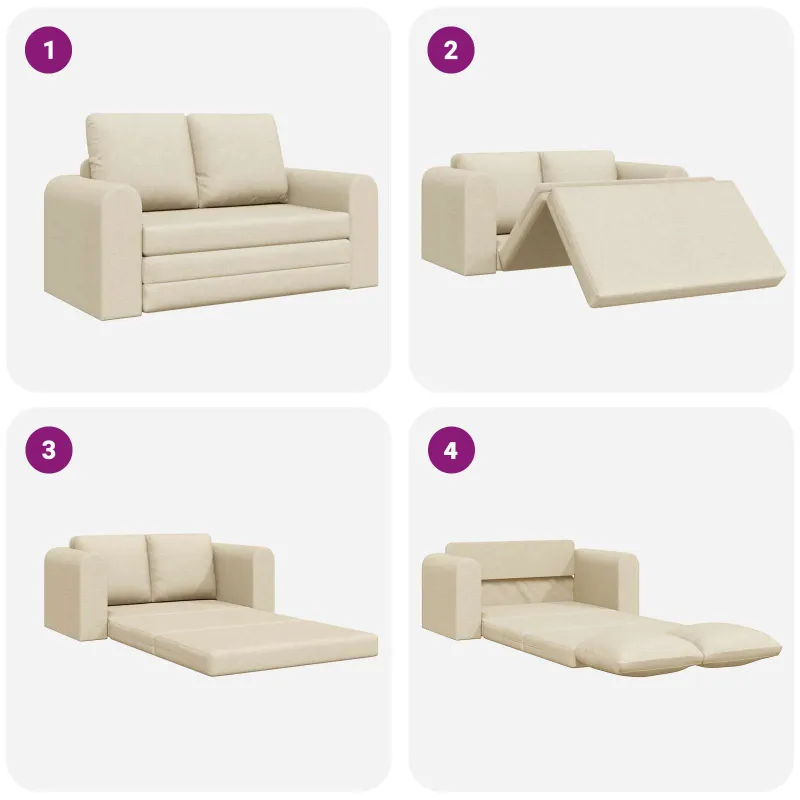 Sofa lova 60cm Kreminė audinys