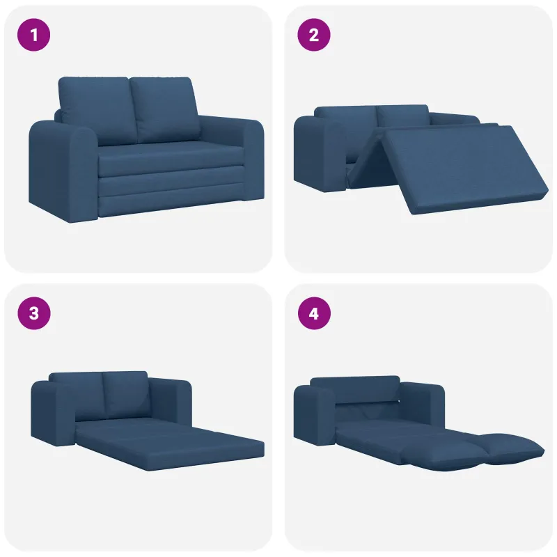 Sofa lova 60cm Mėlyna audinys
