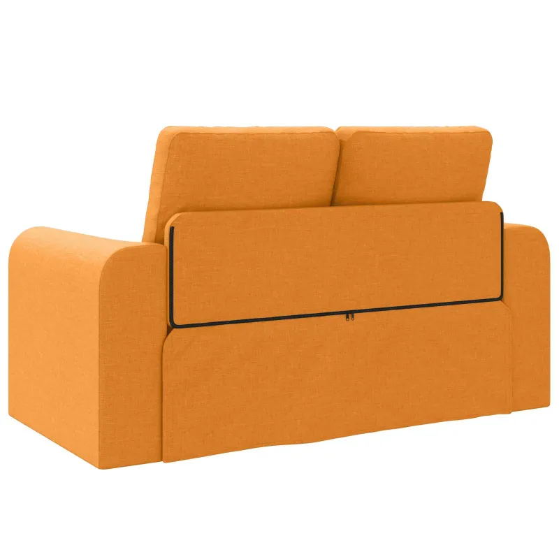 Sofa lova 60cm Tamsiai geltona audinys