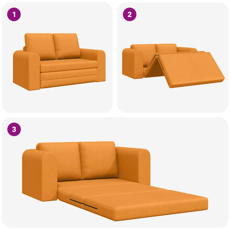 Sofa lova 60cm Tamsiai geltona audinys