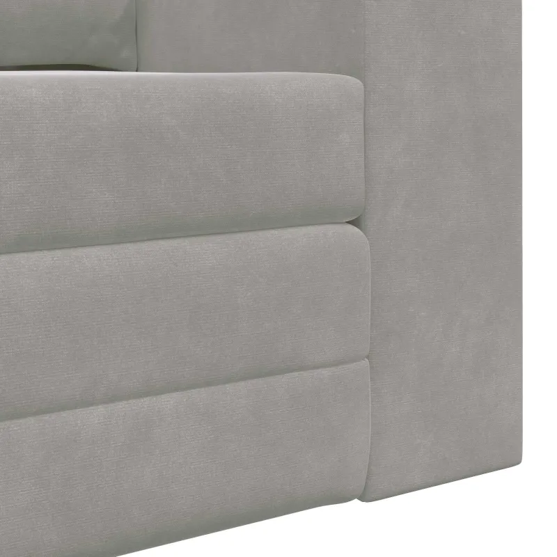 Sofa lova Šviesiai pilka 148 x 71 x 83 cm Aksomas