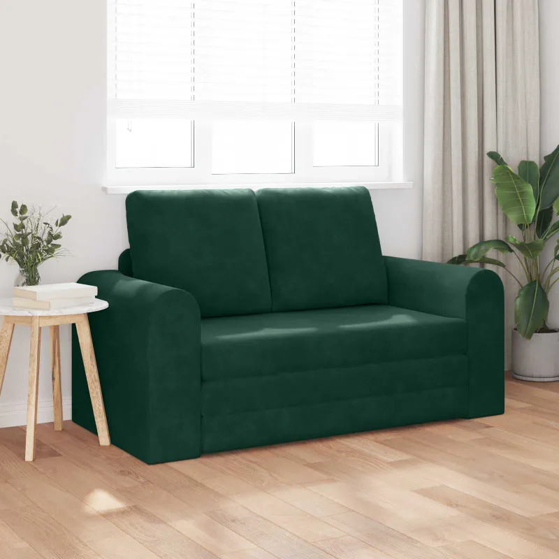 Sofa lova Tamsiai žalia 148 x 71 x 83 cm Aksomas