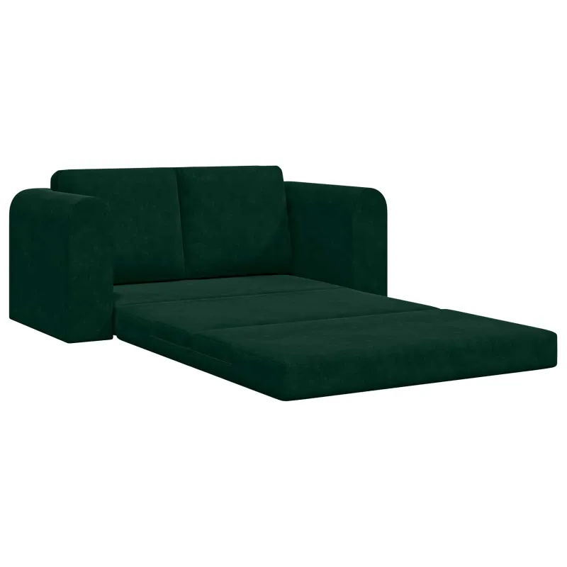 Sofa lova Tamsiai žalia 148 x 71 x 83 cm Aksomas