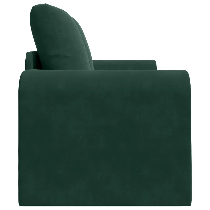 Sofa lova Tamsiai žalia 148 x 71 x 83 cm Aksomas