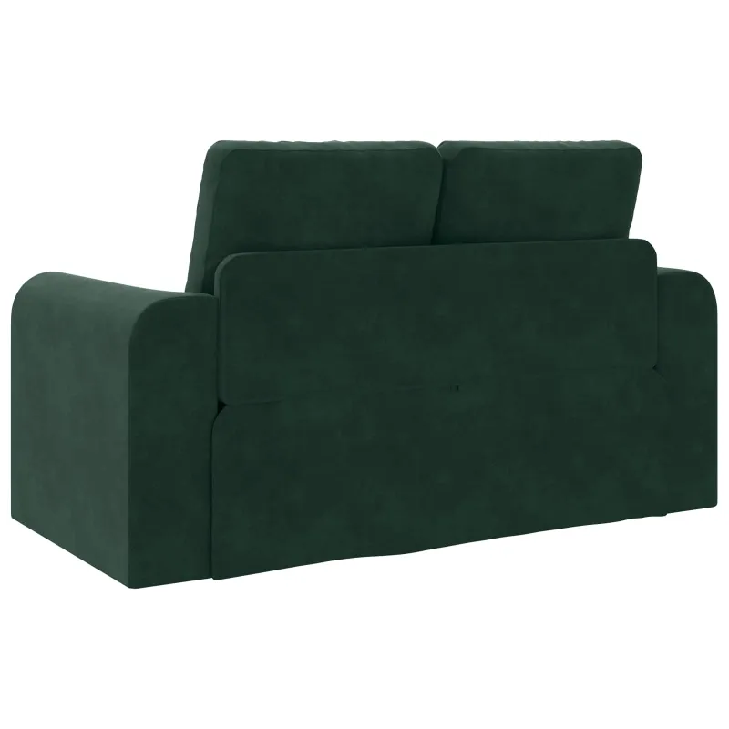Sofa lova Tamsiai žalia 148 x 71 x 83 cm Aksomas