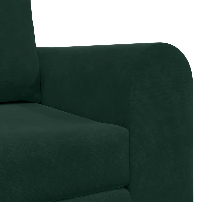 Sofa lova Tamsiai žalia 148 x 71 x 83 cm Aksomas