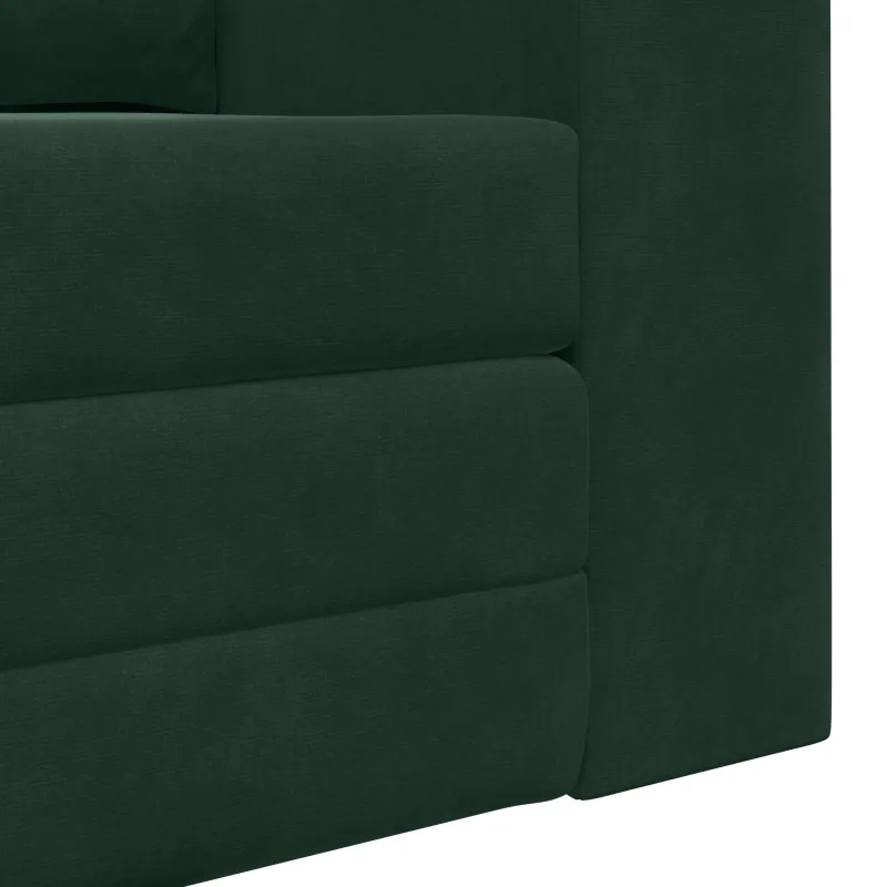Sofa lova Tamsiai žalia 148 x 71 x 83 cm Aksomas