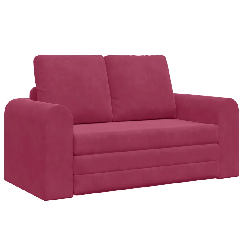 Sofa lova Vyno raudona 148 x 71 x 83 cm Aksomas