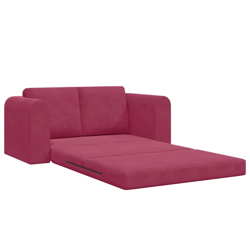 Sofa lova Vyno raudona 148 x 71 x 83 cm Aksomas