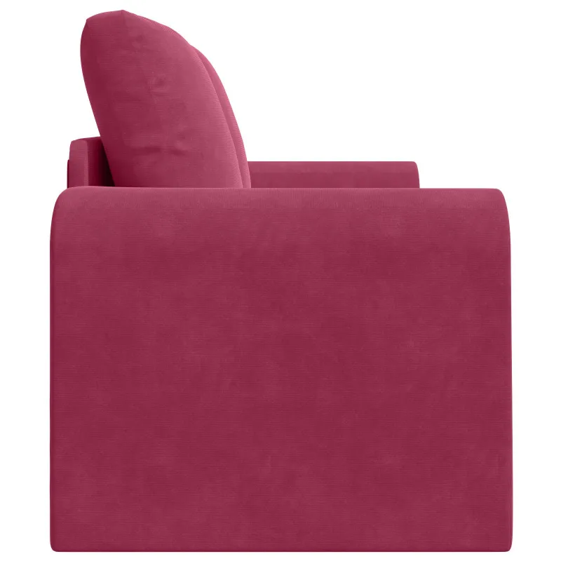 Sofa lova Vyno raudona 148 x 71 x 83 cm Aksomas
