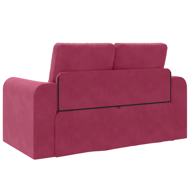 Sofa lova Vyno raudona 148 x 71 x 83 cm Aksomas