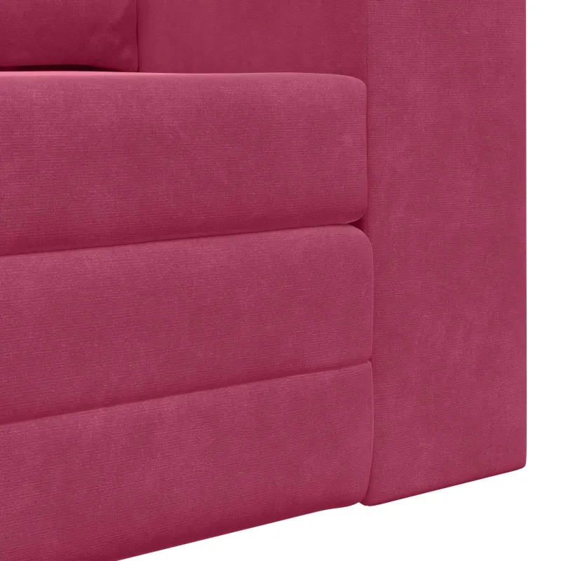 Sofa lova Vyno raudona 148 x 71 x 83 cm Aksomas