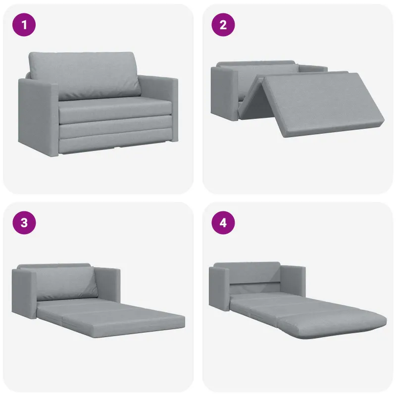 Sofa lova 110cm Šviesiai pilka audinys