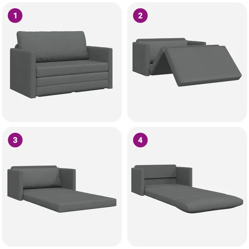 Sofa lova 110cm Tamsiai pilka audinys