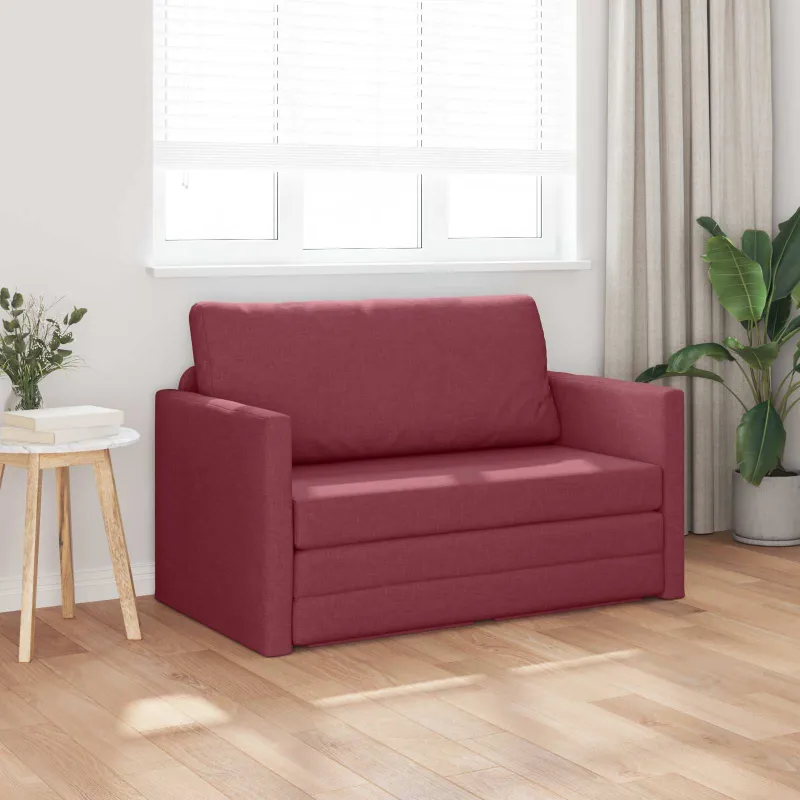 Sofa lova 110cm Vyno raudona audinys