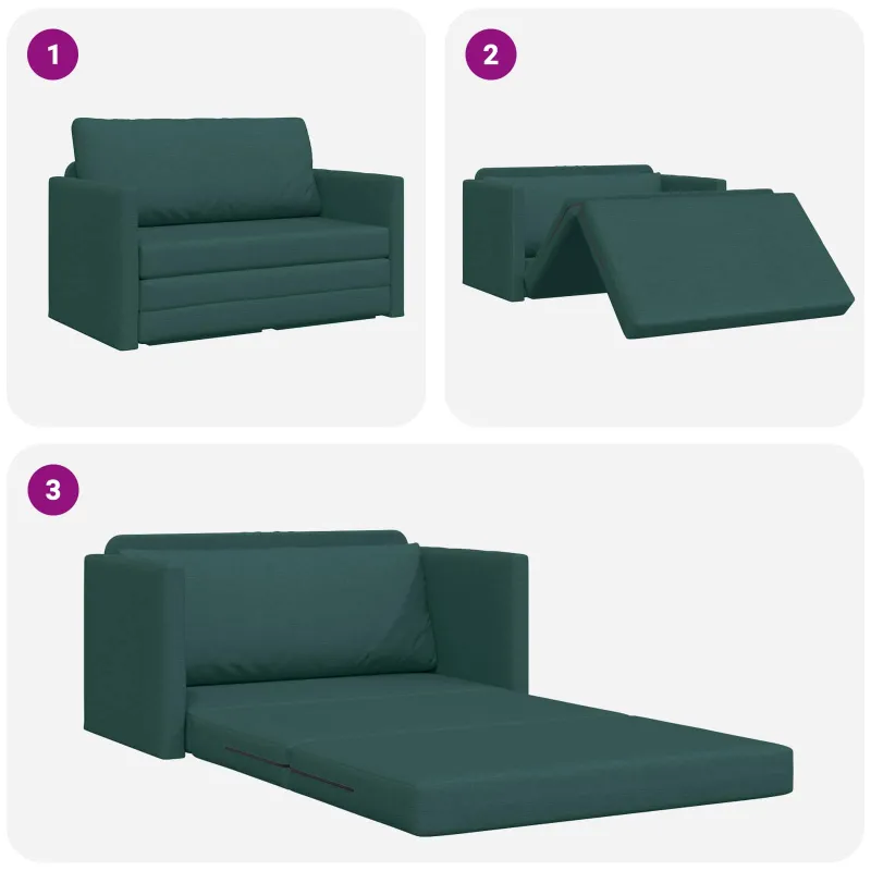 Sofa lova 110cm Tamsiai žalia audinys