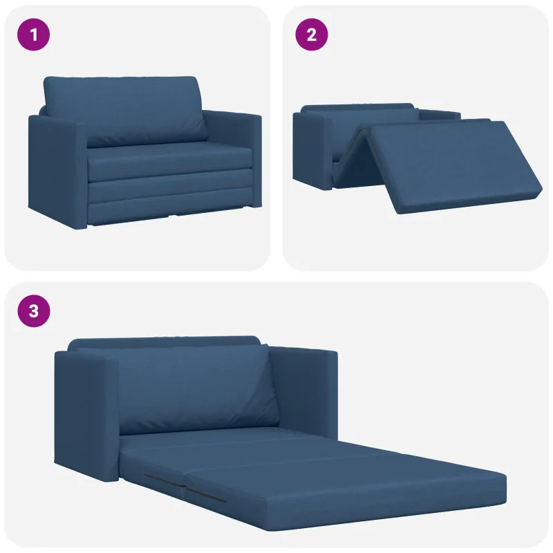 Sofa lova 110cm Mėlyna audinys