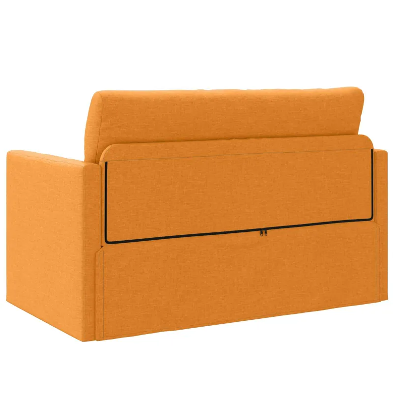 Sofa lova 110cm Tamsiai geltona audinys