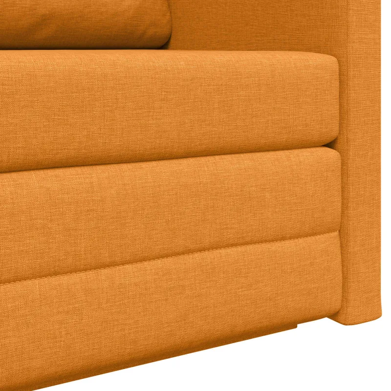 Sofa lova 110cm Tamsiai geltona audinys