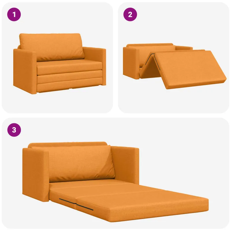 Sofa lova 110cm Tamsiai geltona audinys