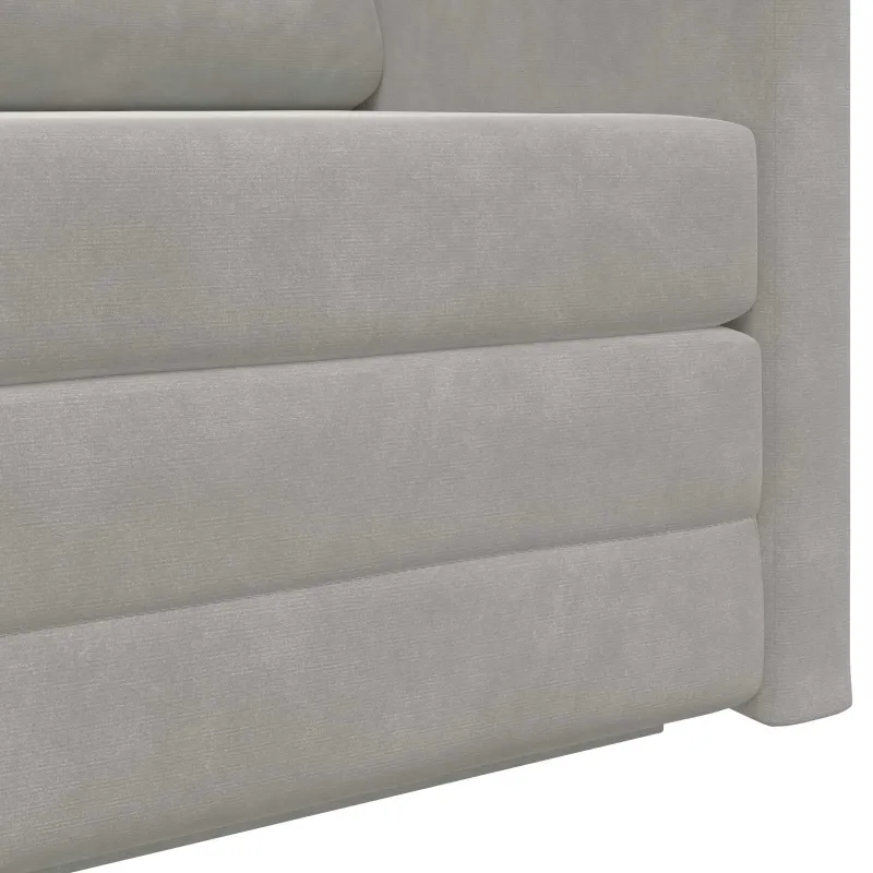 Sofa lova Šviesiai pilka 124 x 71 x 78 cm Aksomas